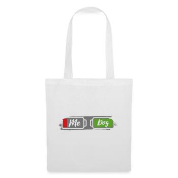 Moi et mon chien batterie vide - Sac en tissu - blanc - Devant