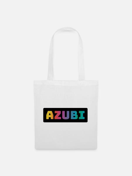 Azubi Tshirt coloured black - Stoffbeutel - Weiß