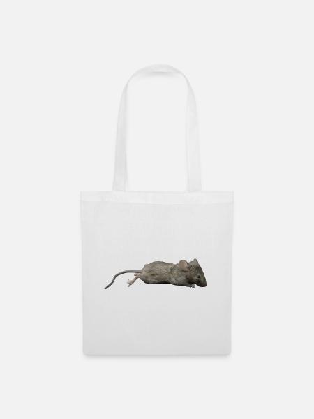 Maus - Stoffbeutel - Weiß