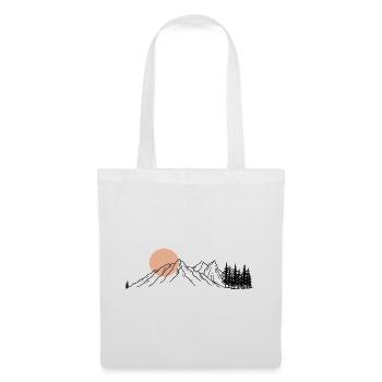 Peach Horizon Line Art - Tote Bag - white - Front
