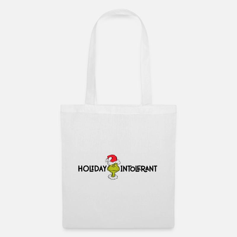 Der Grinch & Spruch Holiday Intolerant - Stoffbeutel - Weiß