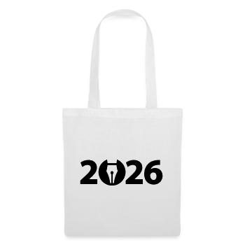 Écrivain 2026, Poète 2026, Stylo-plume 2026 - Sac en tissu - blanc - Devant