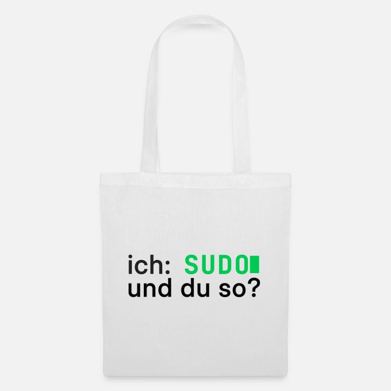 ich: SUDO und du so? Linux Programmierer - dunkel - Stoffbeutel - Weiß