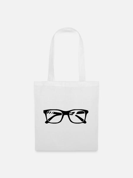 Brille Augenoptiker Geschenk Optiker - Stoffbeutel - Weiß