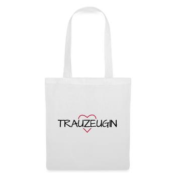 Trauzeugin Herz Junggesellinnenabschied - Stoffbeutel - Weiß - Vorne