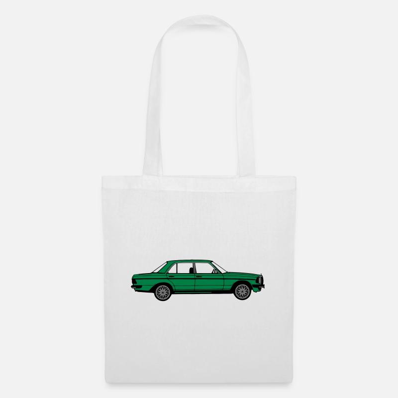 MB W123 ,Youngtimer ,Oldtimer, seitlich ..(25) - Stoffbeutel - Weiß