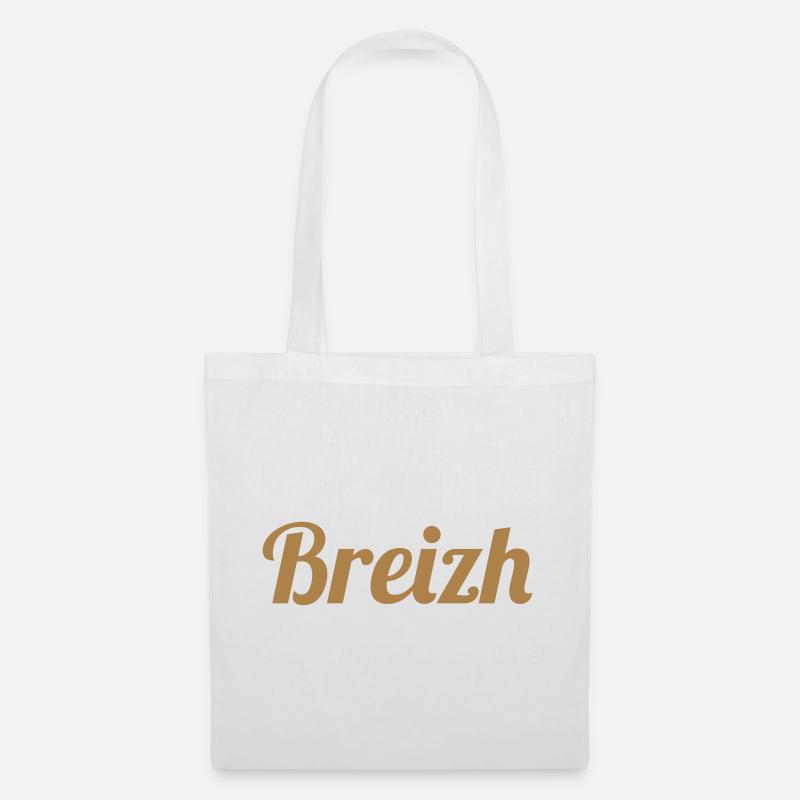 Bretagne - Breizh - BZH - Stoffbeutel - Weiß