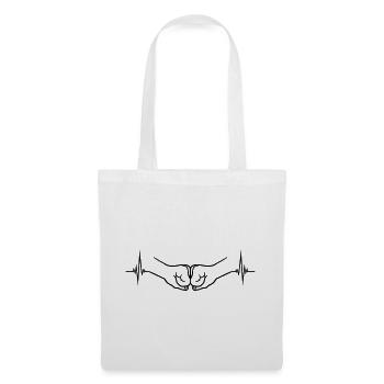 Impulsion de pompe à poing - Sac en tissu - blanc - Devant