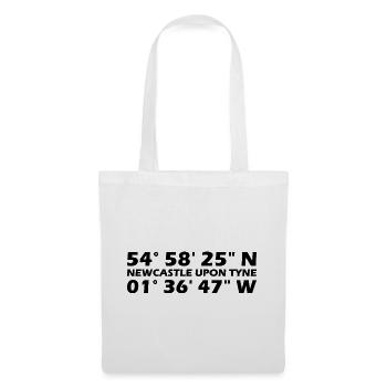 Newcastle upon Tyne coordinates - Tote Bag - white - Front