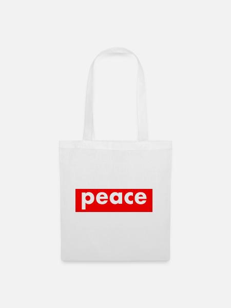 Peace - Stoffbeutel - Weiß