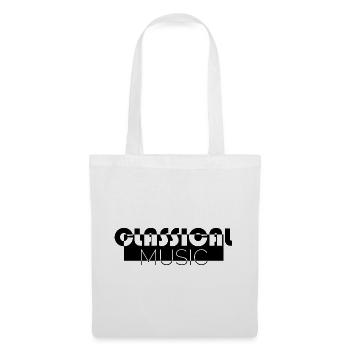 musique classique icône icône musique classique Logo - Sac en tissu - blanc - Devant