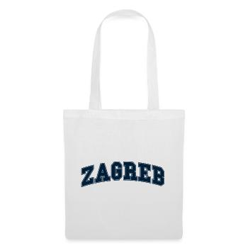 Lettrage Zagreb Varsity - Sac en tissu - blanc - Devant