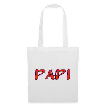 PAPI. FÊTE DES PÈRES. BONNE FÊTE PAPA. PAPA - Sac en tissu - blanc - Devant