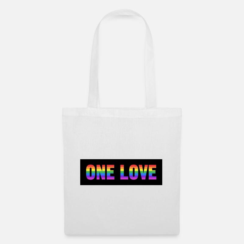 ONE LOVE - Stoffbeutel - Weiß