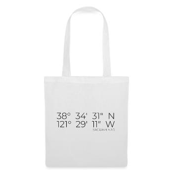 Coordinates: Sacramento, California - Tote Bag - white - Front
