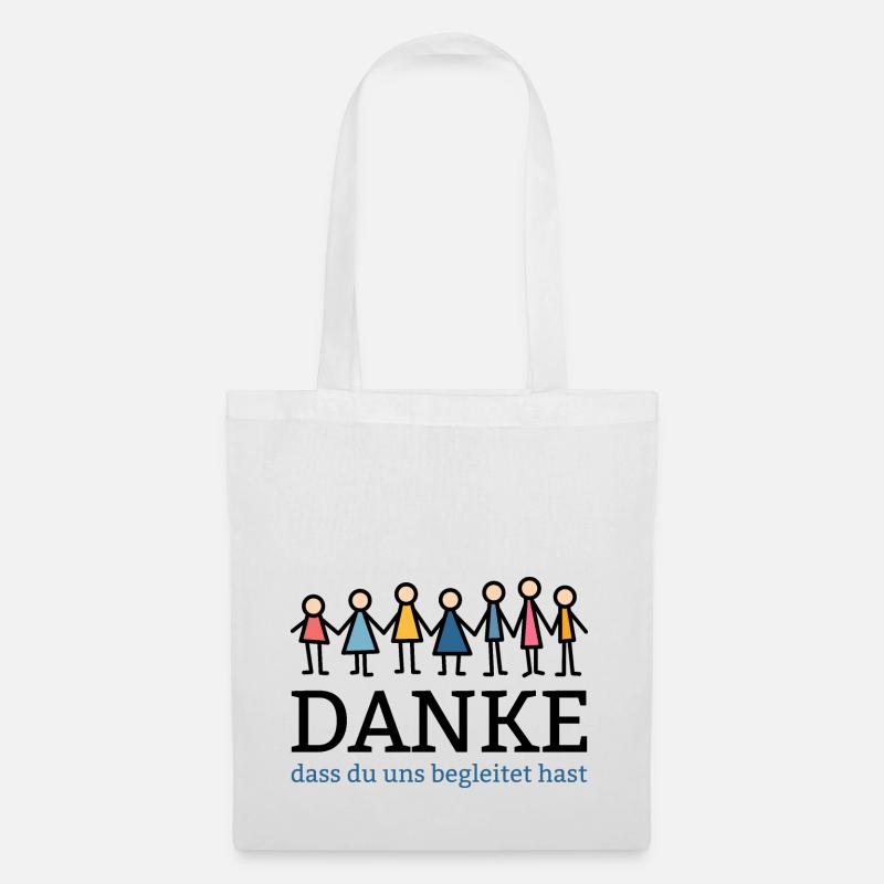 Danke, dass du uns begleitet hast – Kita Abschied - Stoffbeutel - Weiß