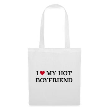 I love my hot Boyfriend - Stoffbeutel - Weiß - Vorne