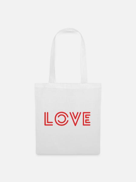 Love - Stoffbeutel - Weiß