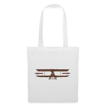 Vintage airplane biplane design - Tote Bag - white - Front