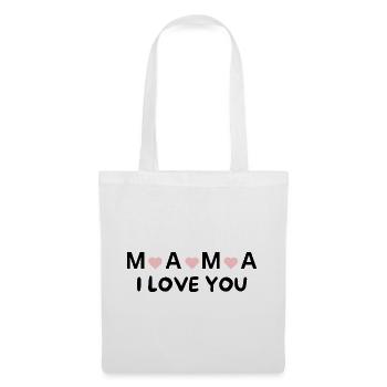 Mom, I Love You – Heart Design for the Best Mom - Tote Bag - white - Front