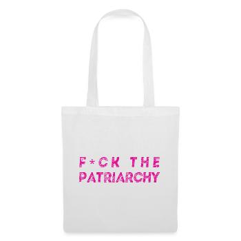 Fuck The Patriarchy - design féministe queer - Sac en tissu - blanc - Devant