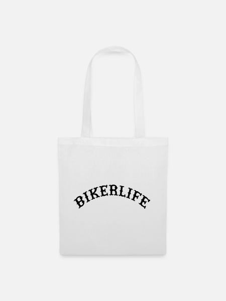 BikerLife - Stoffen tas - wit
