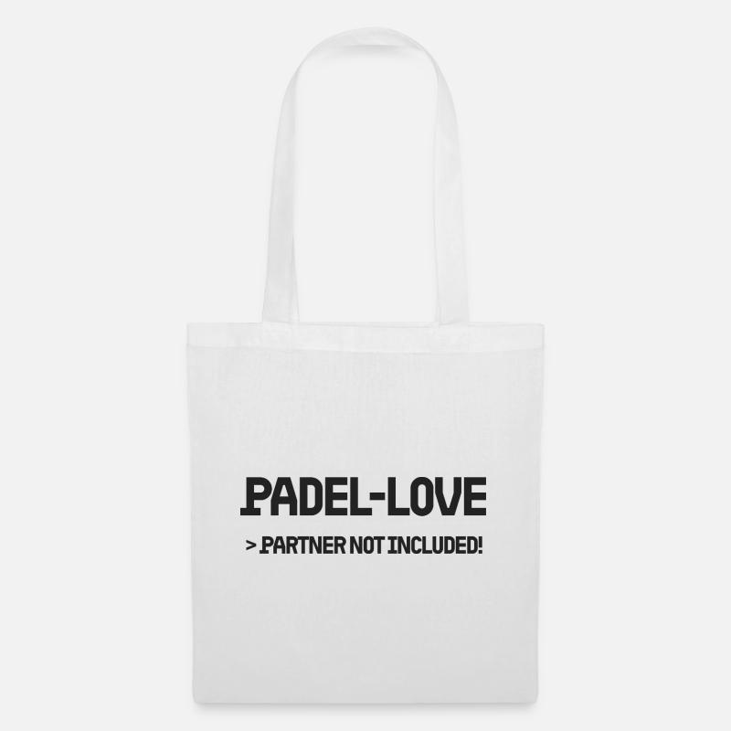 Padel-Love > Partner not included, black - Stoffbeutel - Weiß