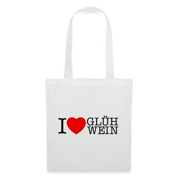 I love Glühwein Weihnachten Spruch - Stoffbeutel - Weiß - Vorne