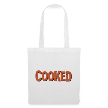 "Cooked – Viral Slang Tee" - Tote Bag - white - Front