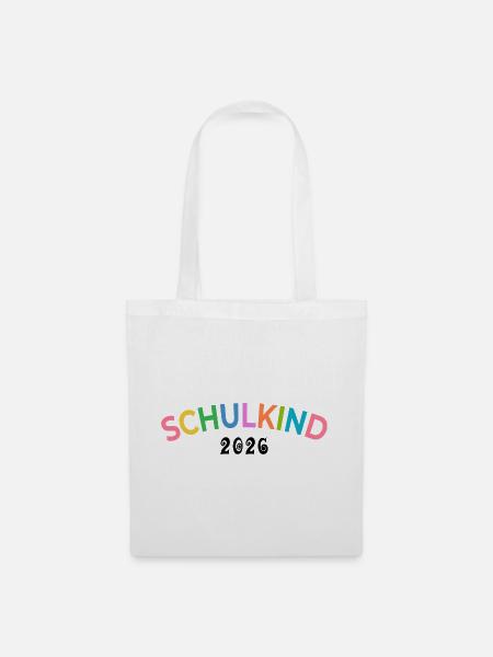 Schulkind 2026 - Einschulung - Erstklässler - Stoffbeutel - Weiß