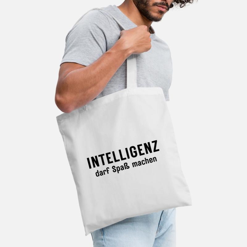 Intelligenz darf Spaß machen Statement Design Stoffbeutel