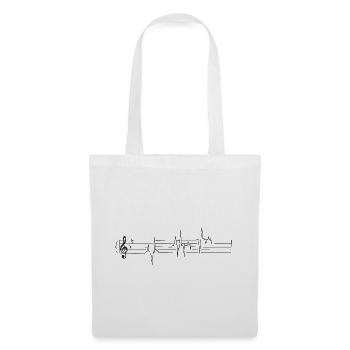 Music Music Sheet Music Notes Heartbeat Musicians - Tote Bag - white - Front