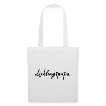 Lieblingspapa Spruch Vater Shirt - Stoffbeutel - Weiß - Vorne