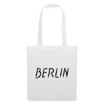 Berlin Grunge Brosse Street Art Noir - Sac en tissu - blanc - Devant