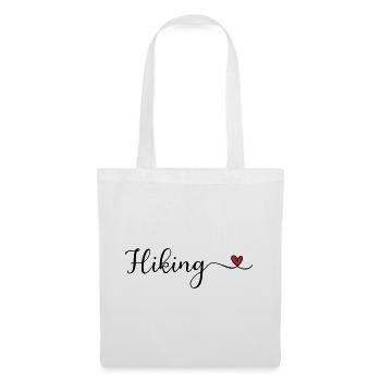 Hiking Heart Typography - Tote Bag - white - Front