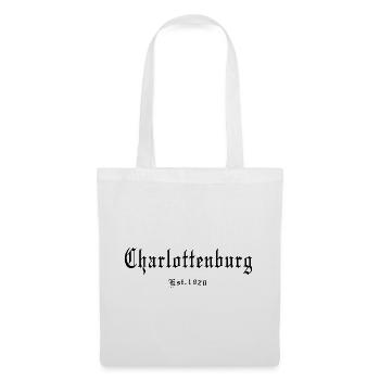 Charlottenburg 1920 Vintage Fraktur Berliner - Stoffbeutel - Weiß - Vorne