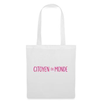 Citoyen du Monde – Globaler Bürger - Stoffbeutel - Weiß - Vorne