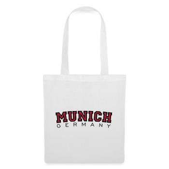 München Munich Germany (Schwarz/Rot) - Stoffbeutel - Weiß - Vorne