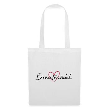 Brautmädel Herz Junggesellinnenabschied - Stoffbeutel - Weiß - Vorne