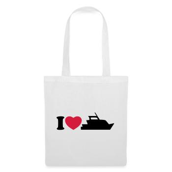 I love my yacht - Ich liebe meine Yacht - Stoffbeutel - Weiß - Vorne