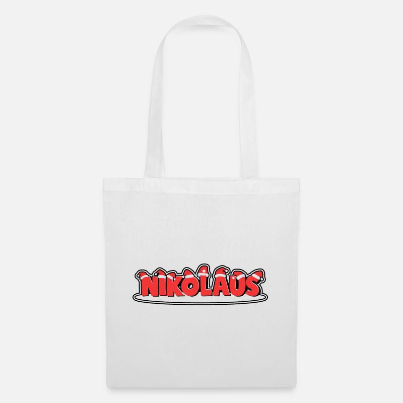 NIKOLAUS - Stoffbeutel - Weiß