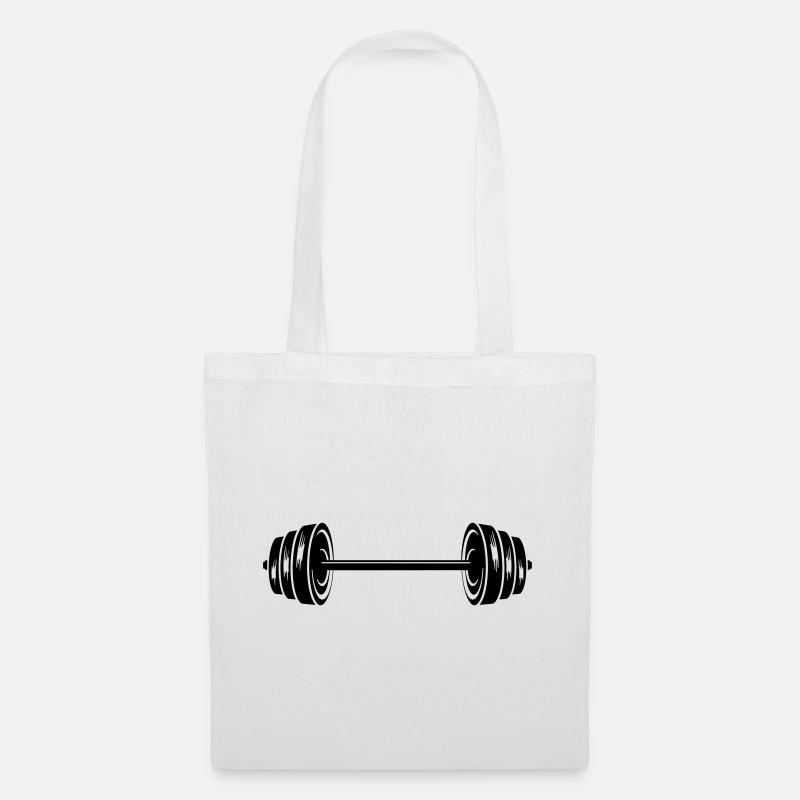 Poids haltères disques haltères haltères - Sac en tissu - blanc