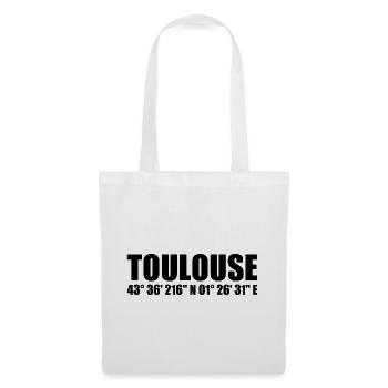 Toulouse Koordinaten - Stoffbeutel - Weiß - Vorne