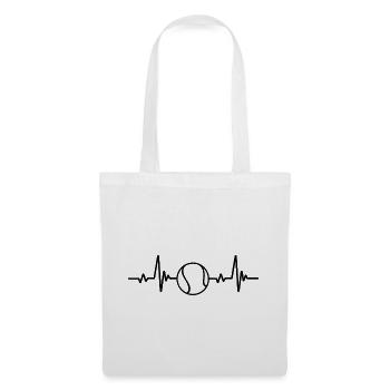 Tennis Heartbeat ECG - Sac en tissu - blanc - Devant