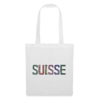 SCHWEIZ. HUMOR. LAND. FLAGGE. GENF. LAUSANNE - Stoffbeutel - Weiß - Vorne