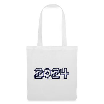 2024. FROHES NEUES JAHR. SILVESTER. NEUJAHR - Stoffbeutel - Weiß - Vorne