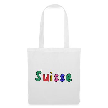 SUISSE. PAYS. GENEVE. HUMOUR. DRAPEAU - Sac en tissu - blanc - Devant