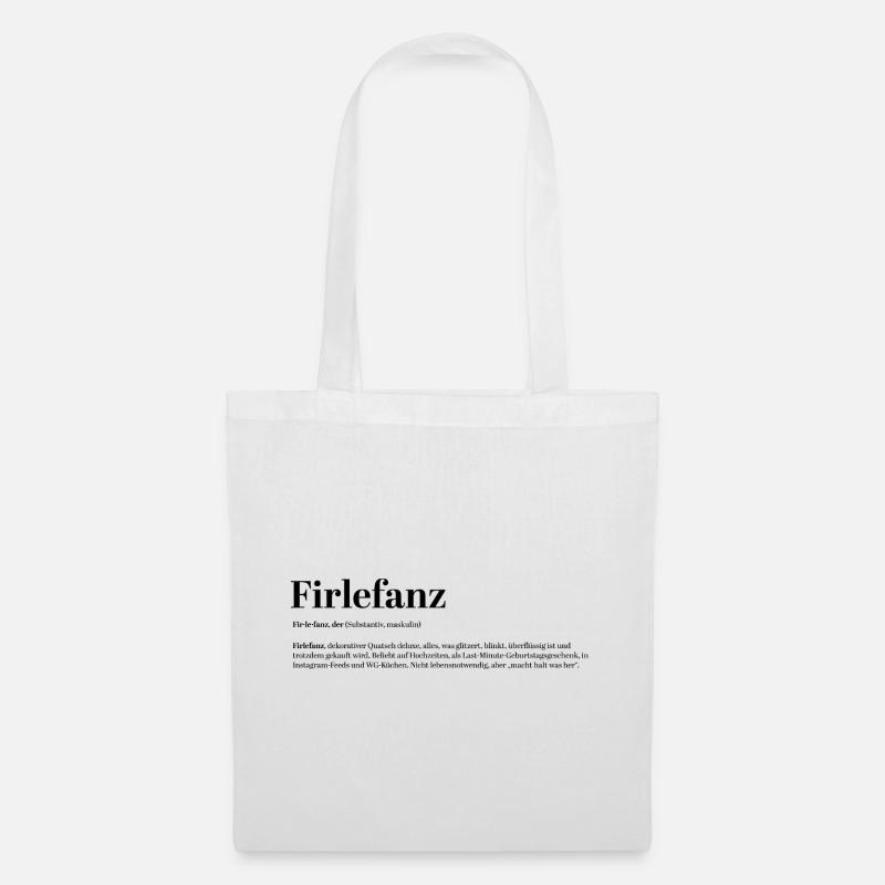 Firlefanz Definition Spaß Fun lustig - Stoffbeutel - Weiß