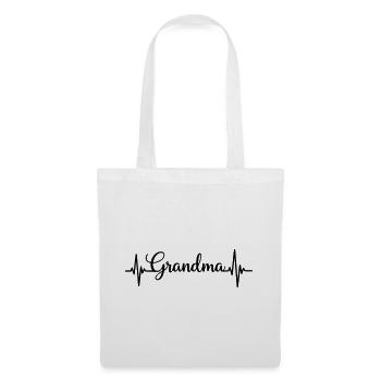 Grandma heartbeat lettering - Tote Bag - white - Front
