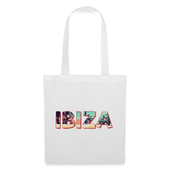 Ibiza Insel Strand Retro Palmen Vintage Souvenir - Stoffbeutel - Weiß - Vorne